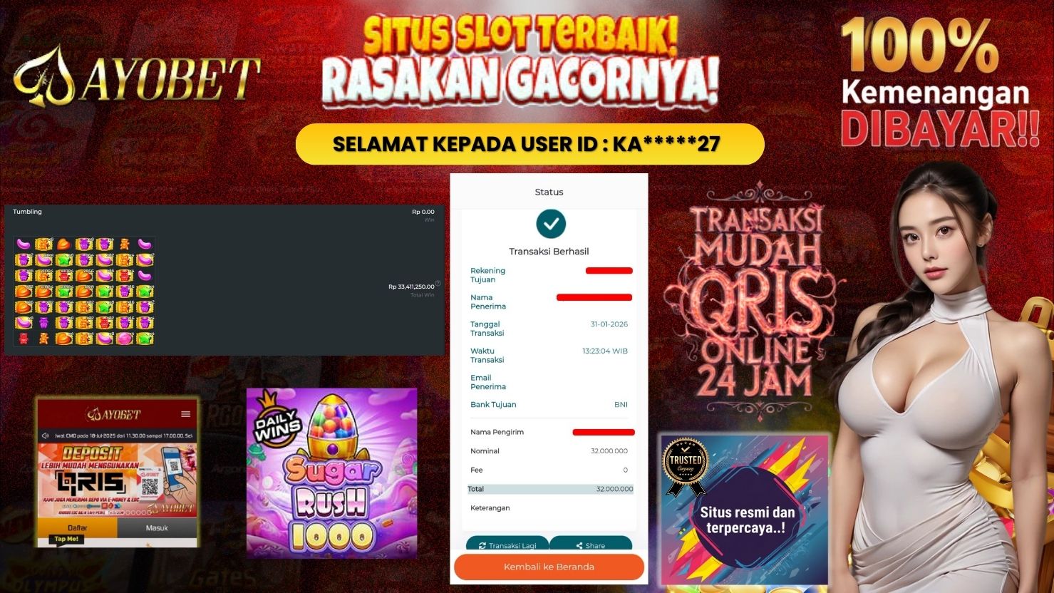 AYOBET JACKPOT SLOT SUGAR RUSH 1000